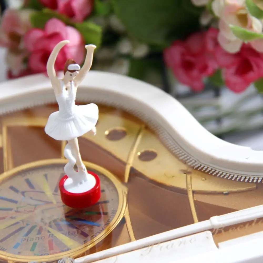 European-style Piano Model Music Box Hand Crank Office Decoration Ballet Dance Girls Music Box Ballerina Girls Home Decorations