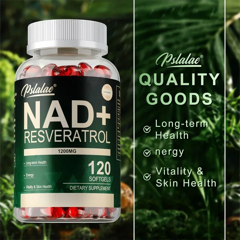 

NAD+ Resveratrol - with Nicotinamide Ribose NR and Trans- Slow Down the Cellular Aging, for Cell Health&Cell Repair, Anti-aging