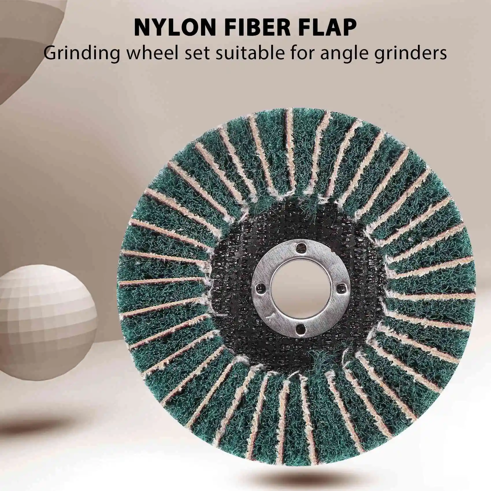 8PCS 4 Inch Red & Green Nylon Fiber Flap Discs Set Assorted Sanding Grinding Buffing Wheels for Angle Grinder