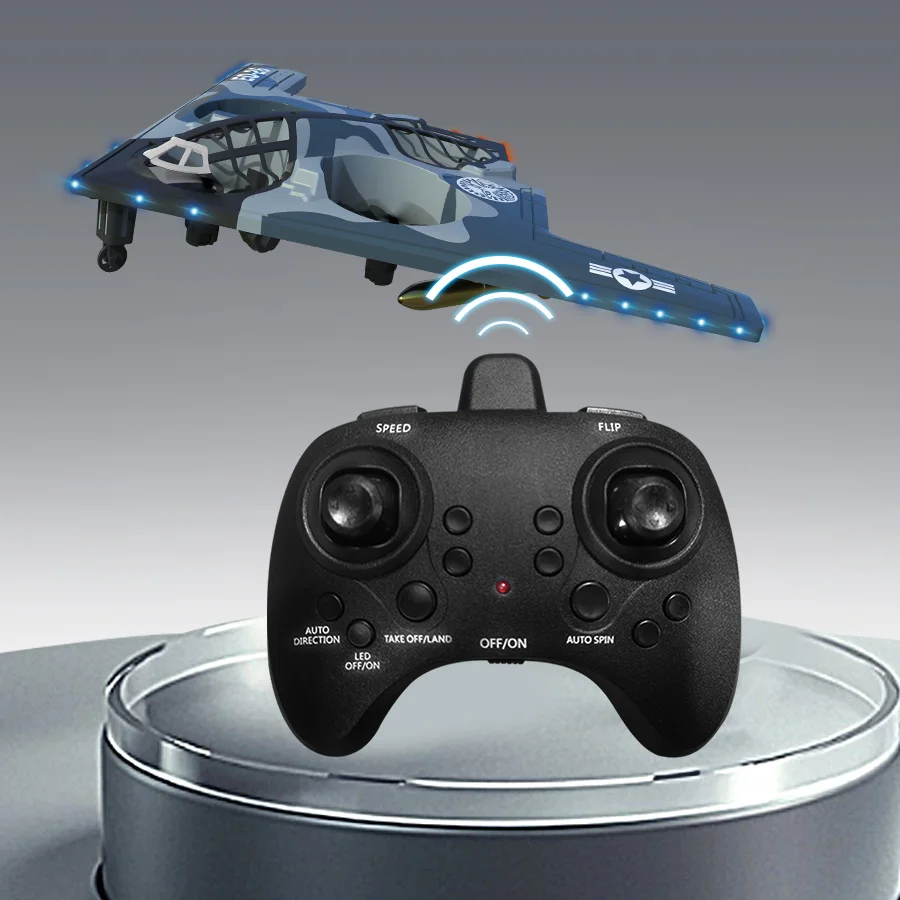 2.4G 6CH طائرة التحكم عن بعد مصباح ليد 360 دوران الاطفال اللعب مقاتلة ثابتة الجناح رغوة مركبة جوية بدون طيار وضع مقطوعة الرأس #4