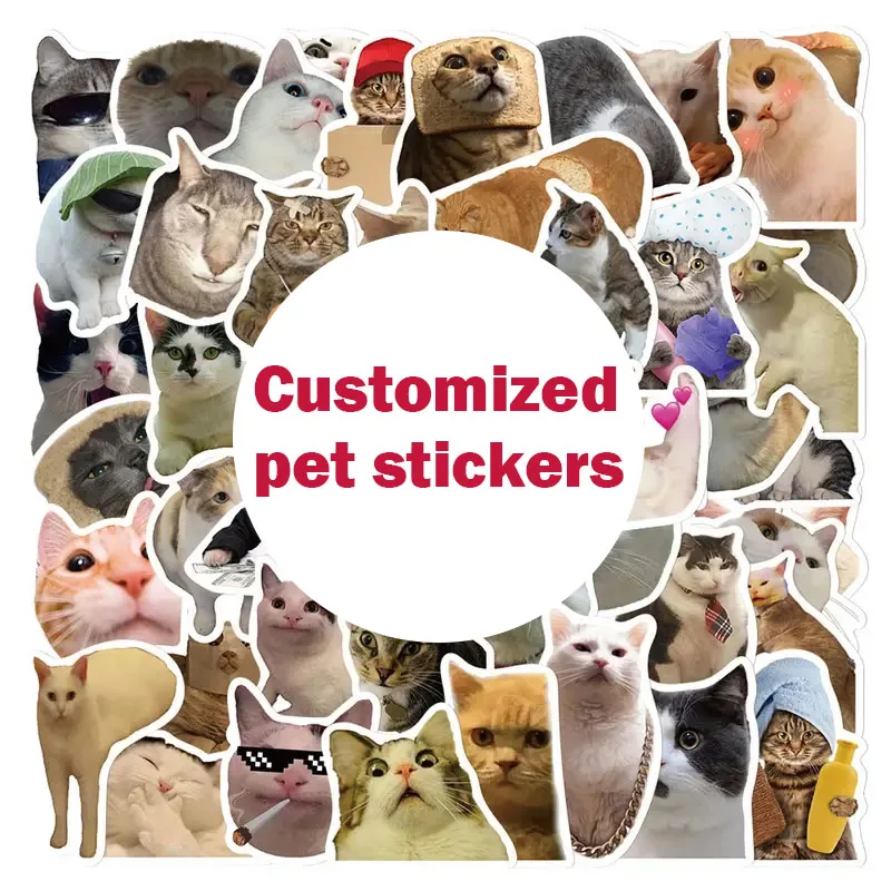 

Personalized Dog&Cat Stickers,Custom Pet Stickers for Water Bottles,Cups-Waterproof ZP1