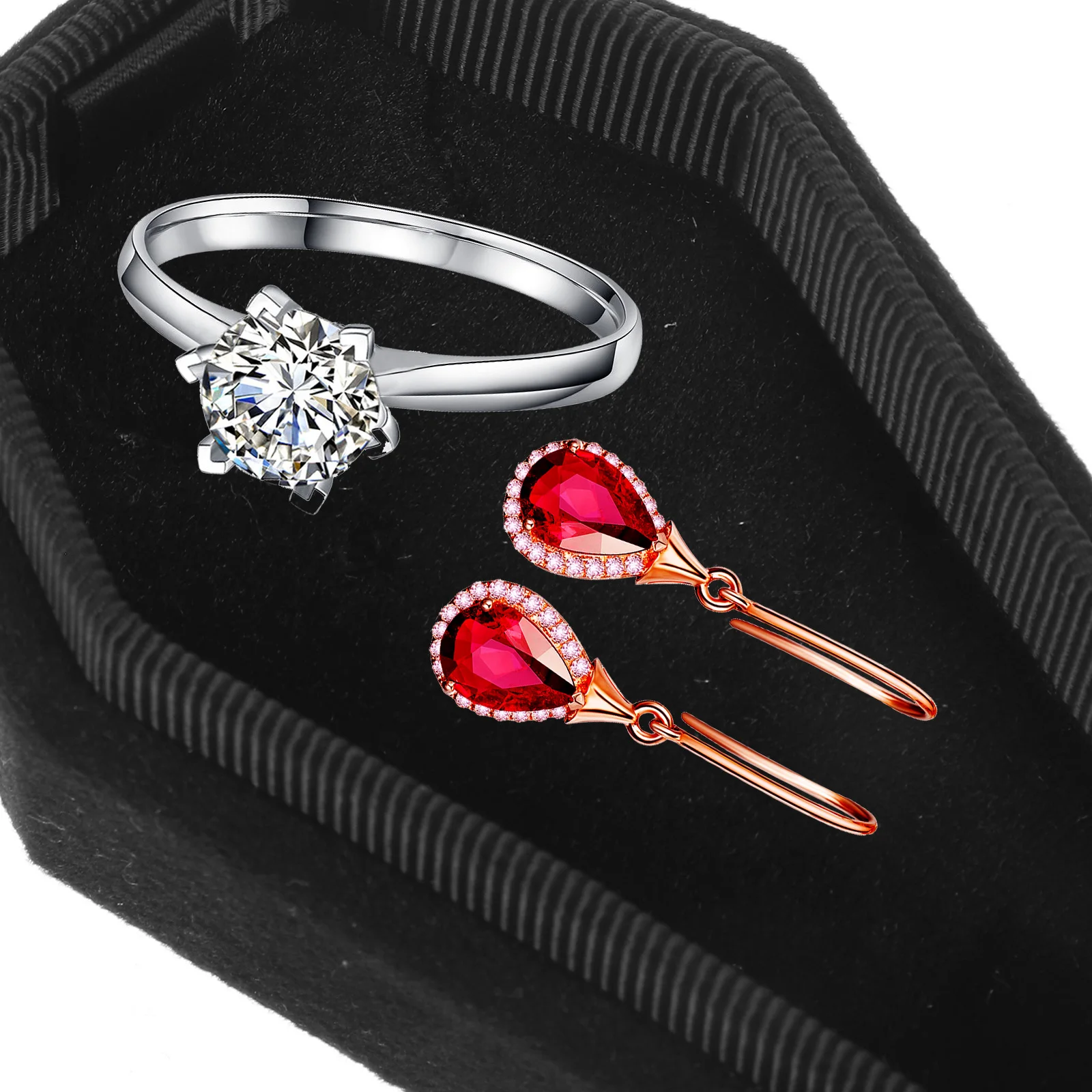 

Creative Coffin Jewelry Box Halloween Themed Earring Organizer Decorative Jewelry Storage Display Gift Box Coffin Decor