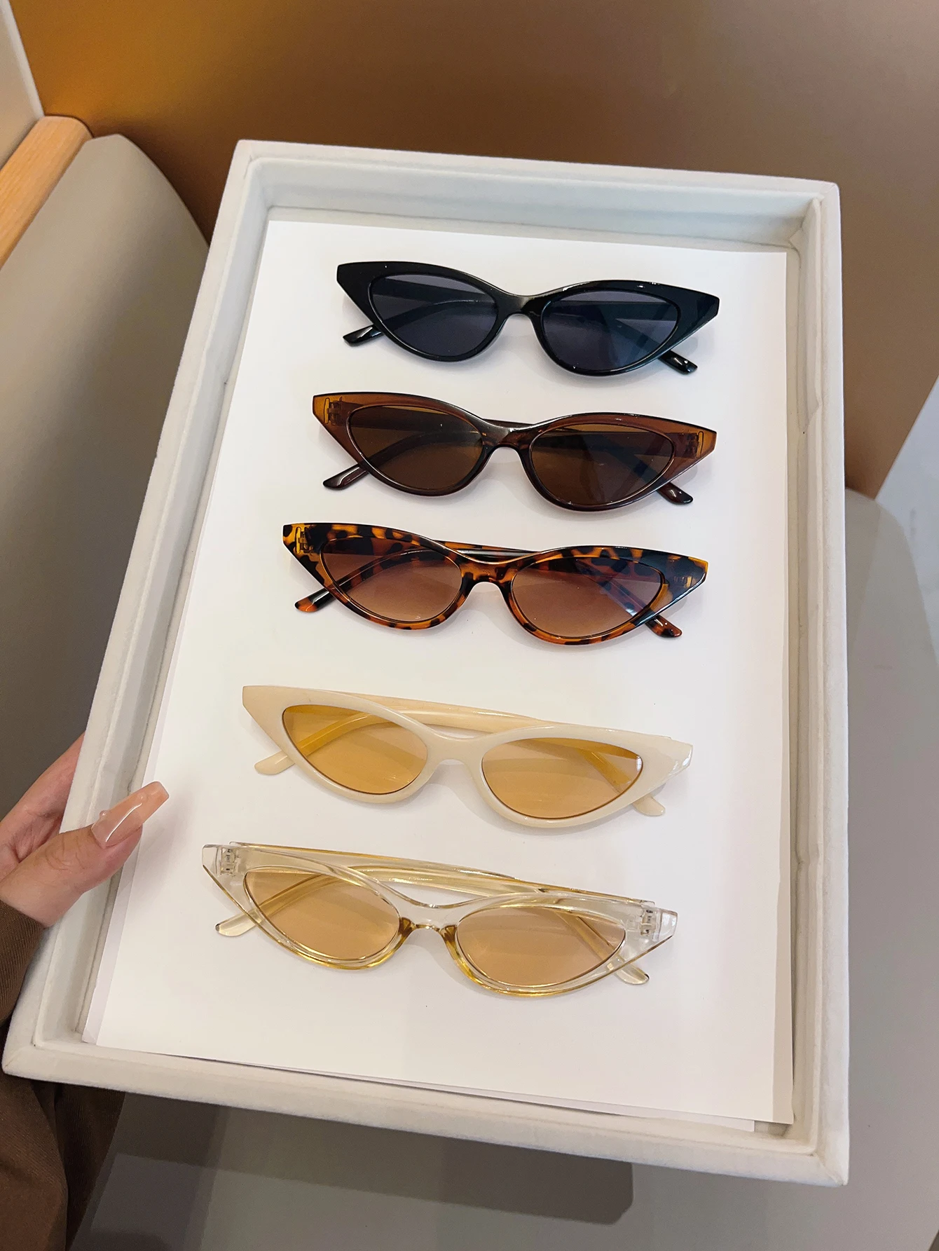 

5 шт. модный набор смешанных очков «кошачий глаз», модные очки для мужчин и женщин, идеально подходят для подарка