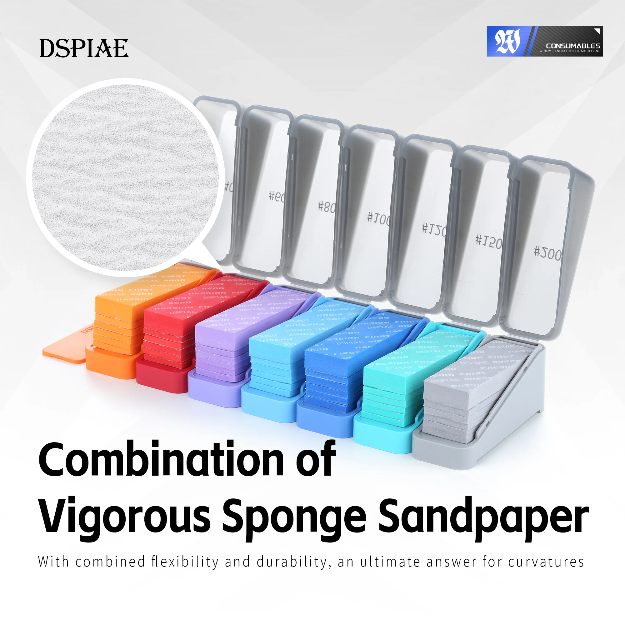 DSPIAE XSS Refreshing Sponge Sandpaper