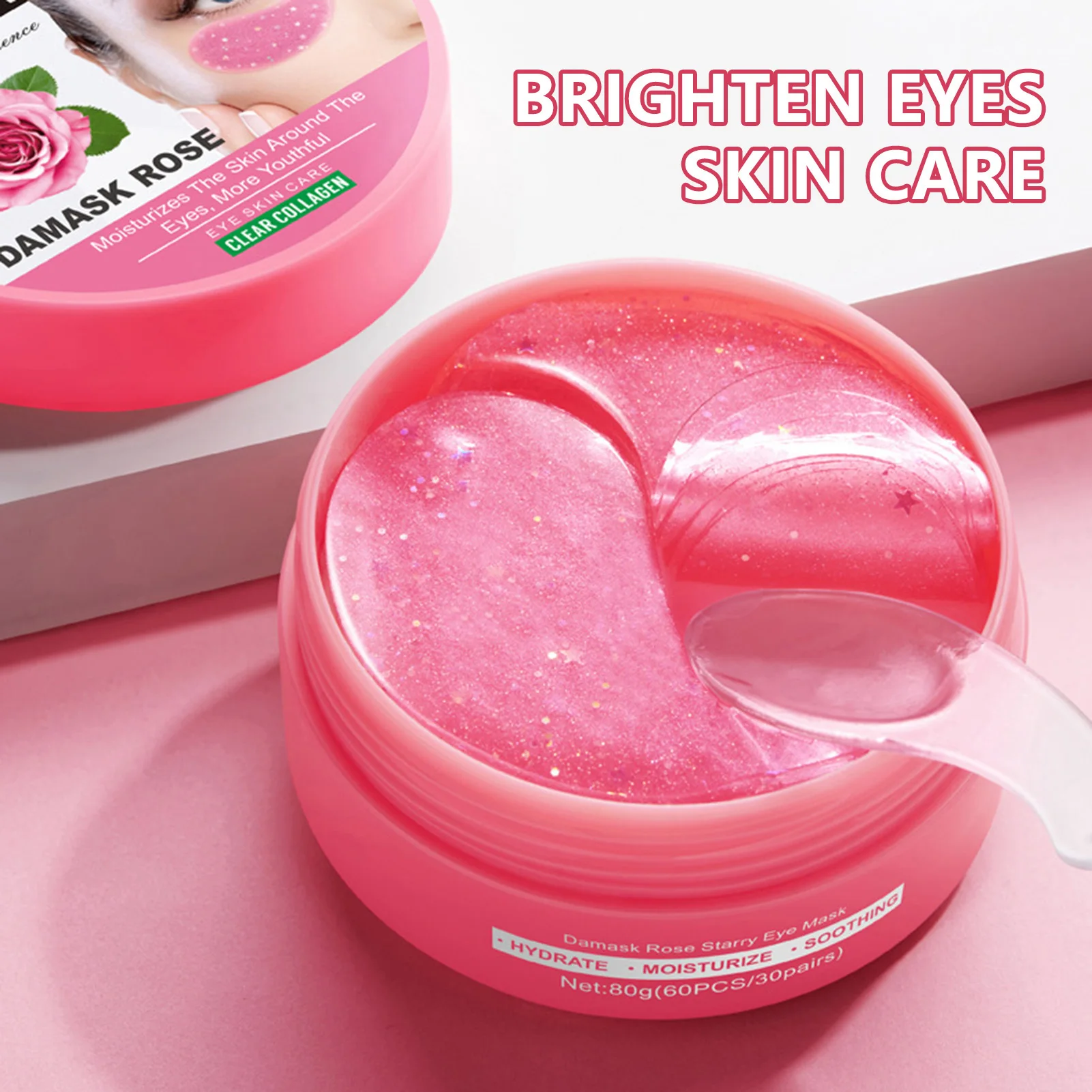 Moisturizing Eye Facial Mask Fine Lines Reducing Eye Patches for Girls Students Women Daily Use