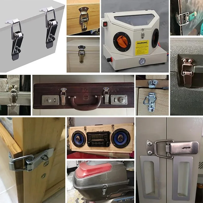 1pcs Spring Loaded Toggle Latch,Cabinet Spring Catch,Boxes Handle Toggle Lock,Lever Clasp,Case Clamp Hasp,Duck Billed Buckles