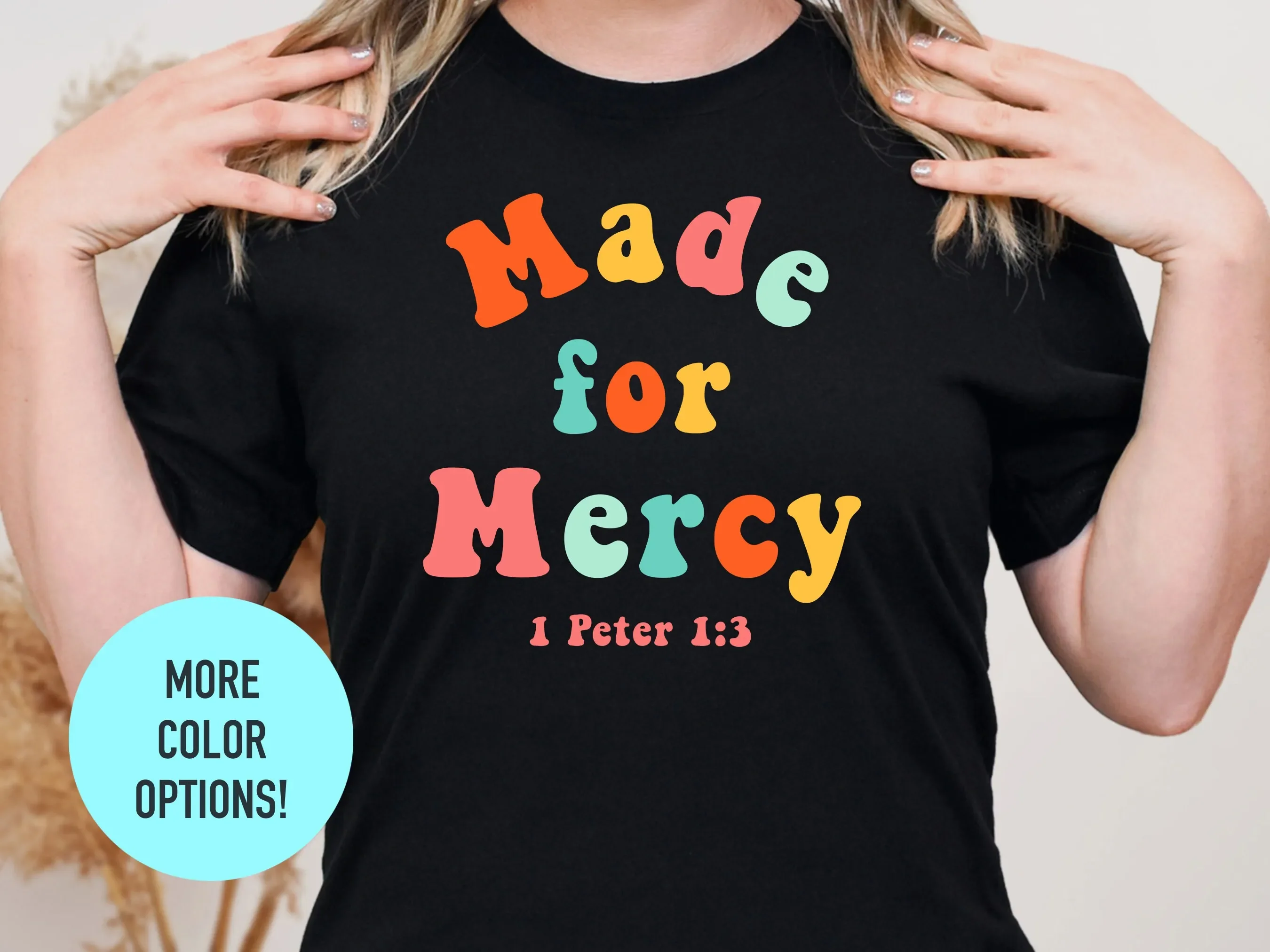 Made For Mercy Christian T Shirt Jesus Is King Yahweh Apparel Bible Verse Tee