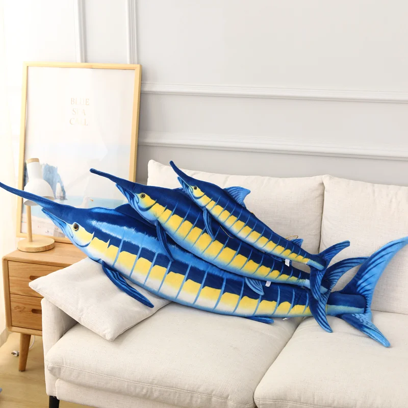 Simulation plush toy bluefin tuna doll swordfish  sleeping pillow