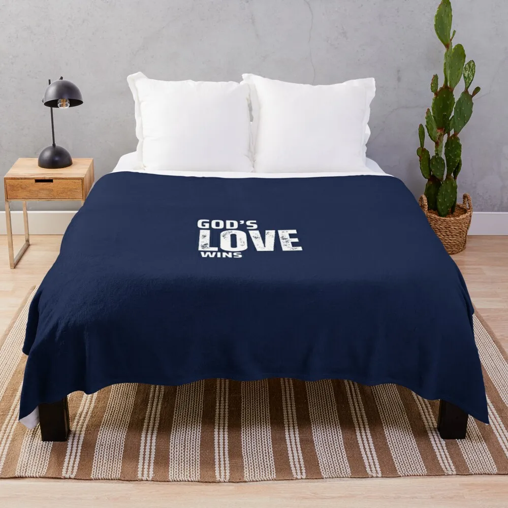 God's Love Wins Christian Evangelism Jesus Gospel News T-shirt Throw Blanket Single Sofa Quilt Decorative Beds Beach Blankets