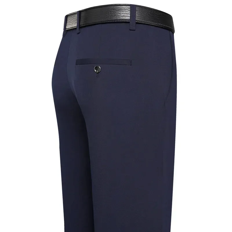 Summer Thin Casual Trousers Business Men's Loose Fit Other Material Middle-Aged Father Casual Pants Office Work Trousers #3