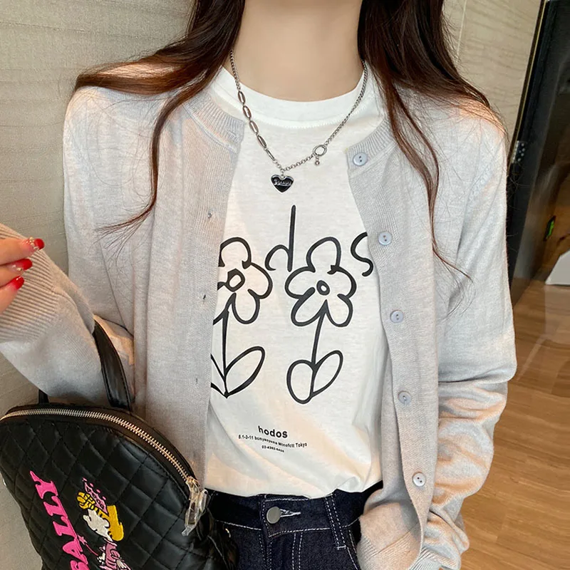 Sueter Feminino Nuovo maglione lavorato a maglia con o-collo a maniche lunghe Cardigan da donna Maglione lavorato a maglia rosso nero Cardigan Donna Top Maglioni Q2080