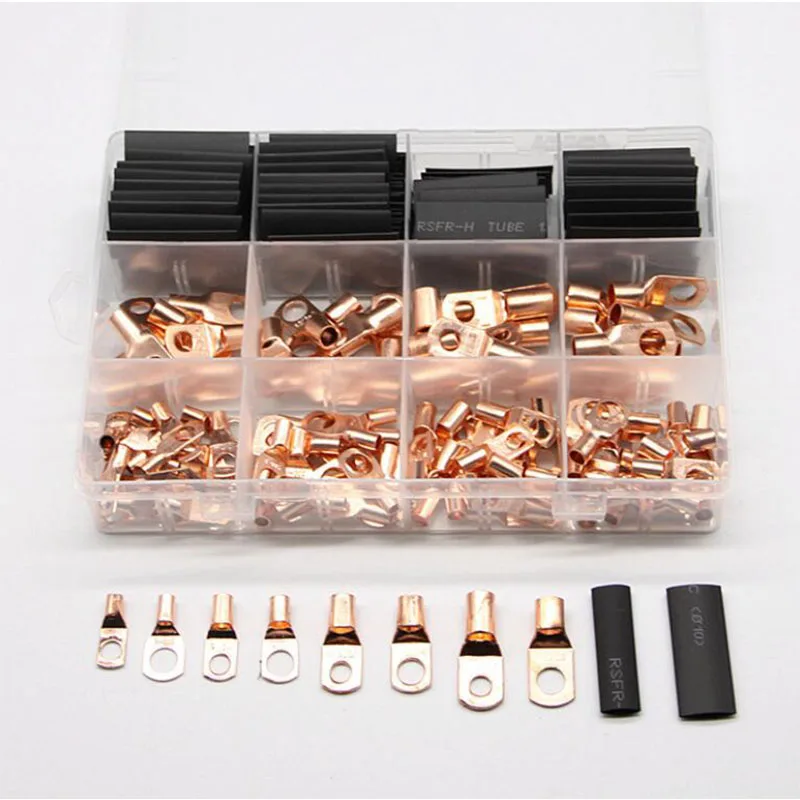 

120pcs Copper nose box type ring terminal lug SC series peep copper terminal