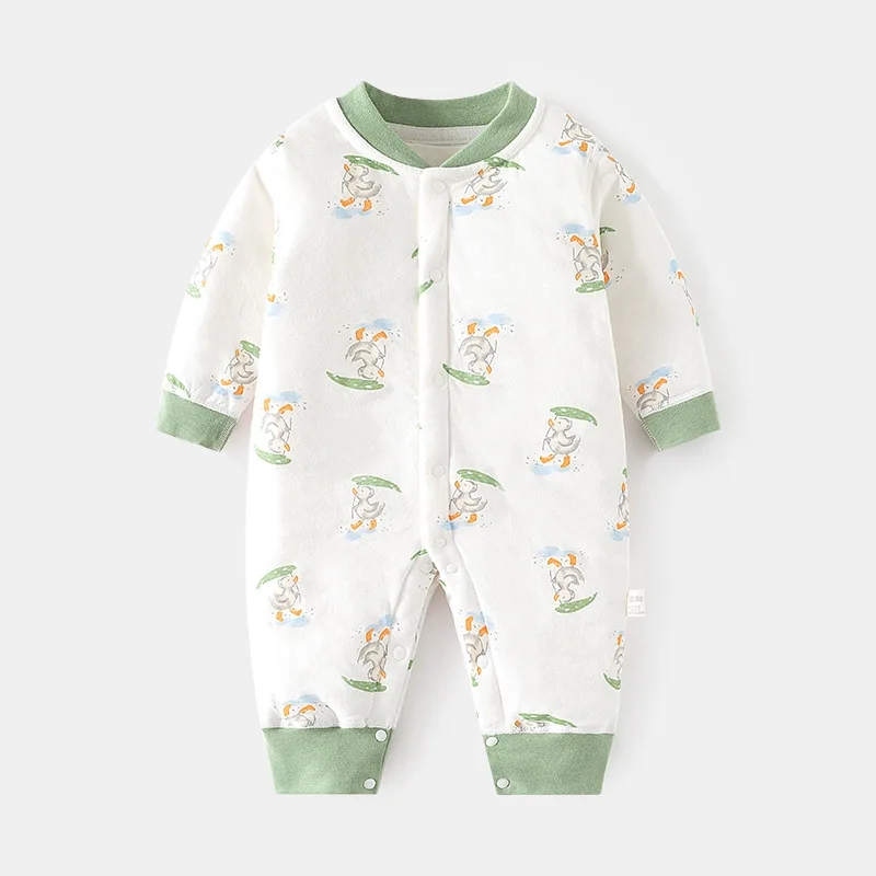 

Baby Cotton-Padded Jumpsuit Keep Baby Warm Autumn and Winter Boneless Romper Thin Cotton Thickened Door Romper Children's Jump S