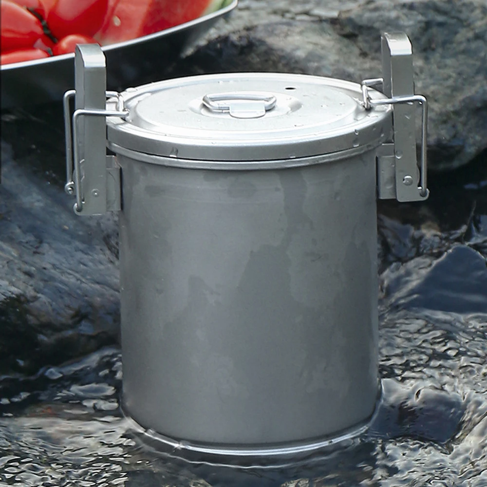 Camping Hiking Rice Cooker Outdoor Portable Picnic Cookware Stainless Steel Pot Multifunctional Travel Cooking Accessory