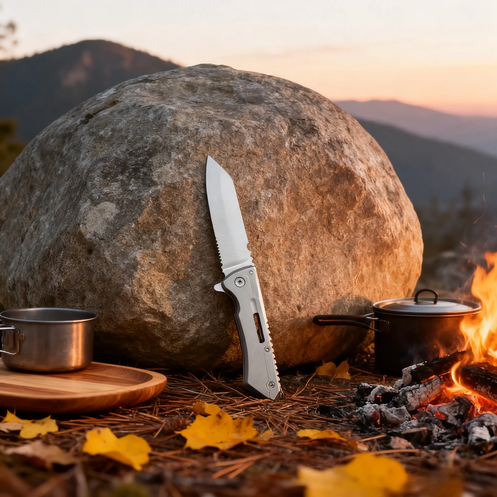 

Складной нож для кемпинга на открытом воздухе, лезвие 440C, стальная ручка 420, нож для выживания из нержавеющей стали высокой твердости, карманный нож EDC