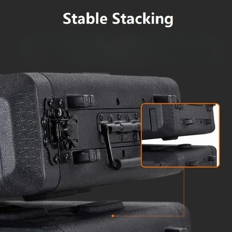 PE Plastic Professional Organizer Stage Equipment Cabinet O Amplifier Portable Tool Box Shockproof Tools Packaging