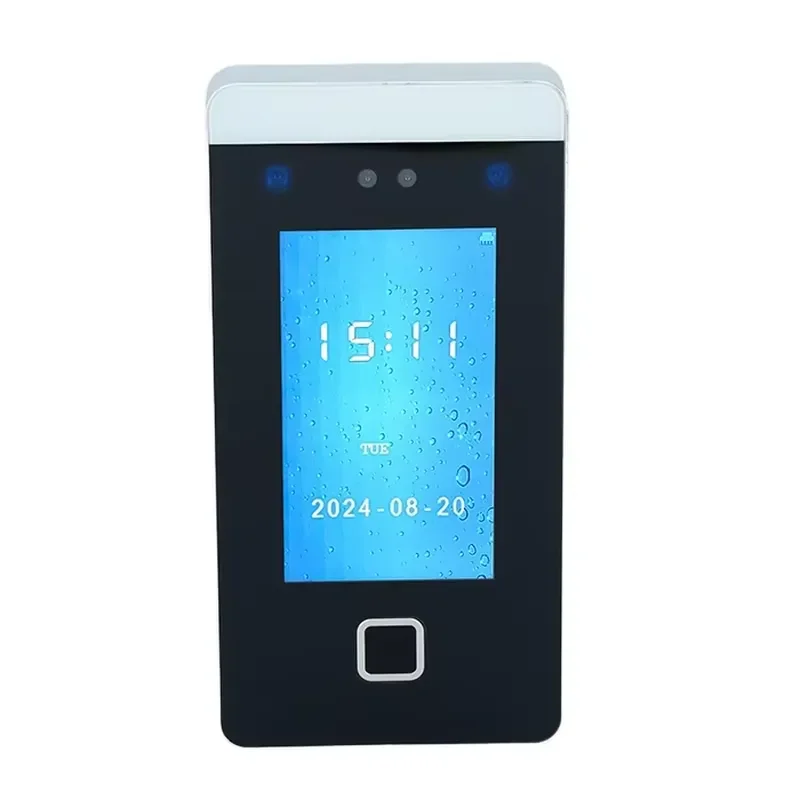 4.3 Inch Visitor Management Qr Code Access Controlling Dynamic Finger and Face Recognize Employee Time Attendance Machine