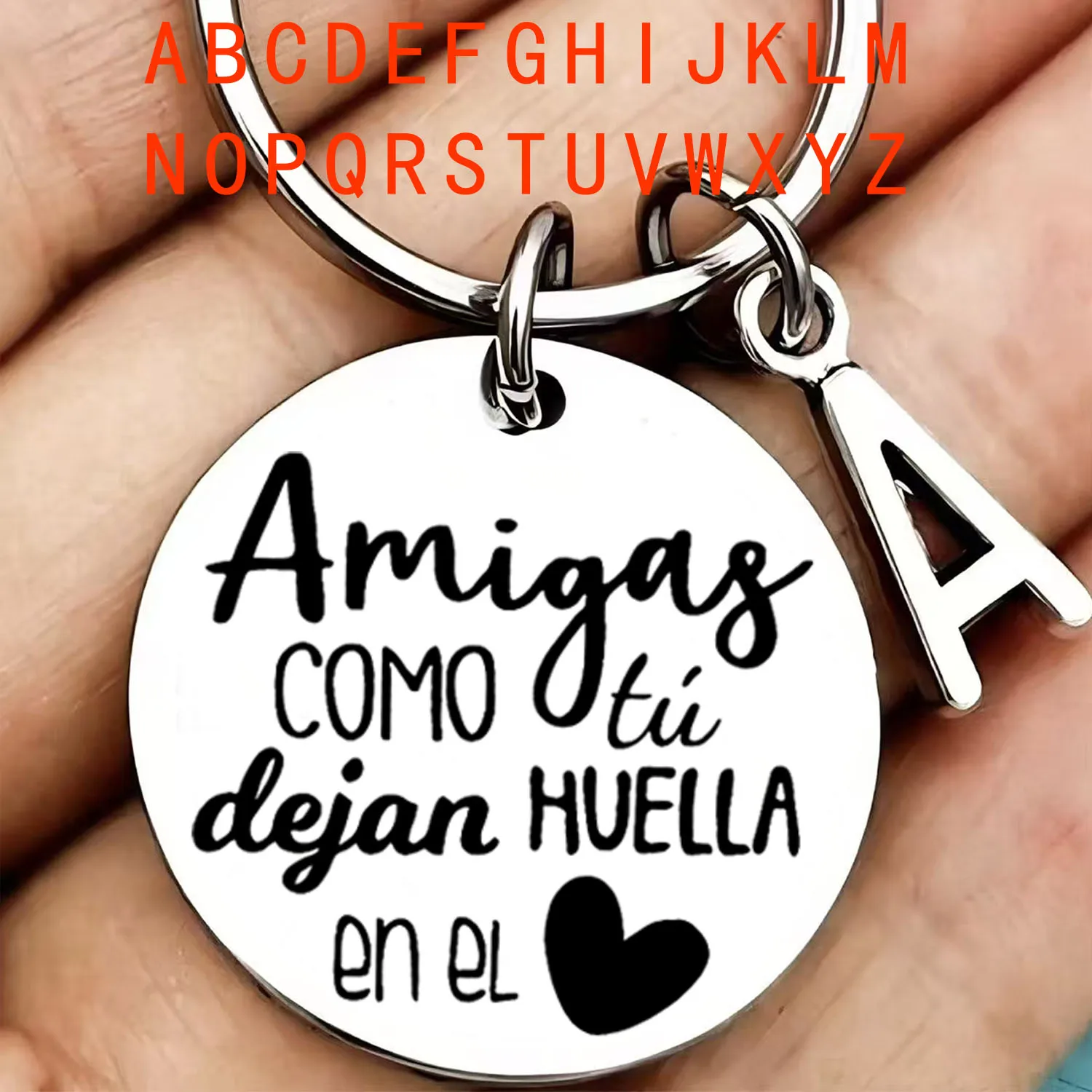 سلسلة مفاتيح من الفولاذ المقاوم للصدأ - هدية مثالية للأخوات والأفضل الأصدقاء | مثالية لأعياد الميلاد والتخرج وعيد الميلاد #1