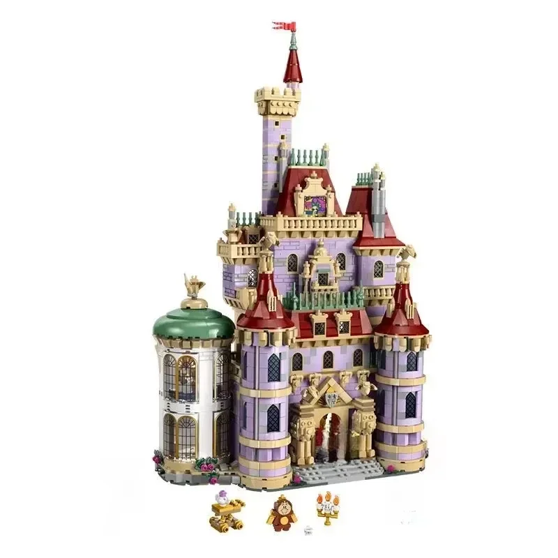 Belle en het Beest Kasteel Assemblage Bouwsteenmodel Woondecoratie Klein beeldje Volwassen cadeau Dames Valentijnsdag Verjaardagscadeau 2025
