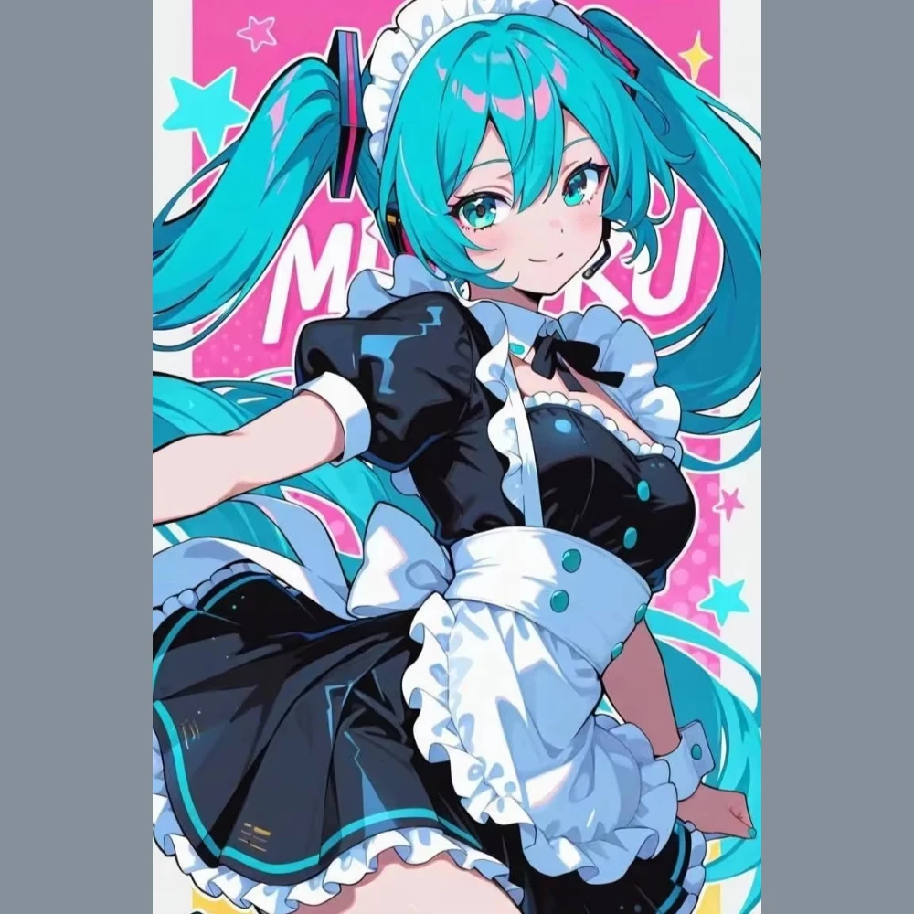 pintura-a-oleo-tema-anime-personagem-hatsune-miku-decoracao-moderna-para-parede-ideal-para-sala-de-estar-ou-quarto-presente-perfeito-sem-moldura