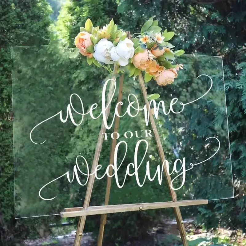 1pc, Hochzeit Willkommen spiegel Vinyl Aufkleber, Hochzeits feier Dekor, Hochzeits schild, Vinyl Wandbild, Hochzeits dekor, Hochzeits zubehör