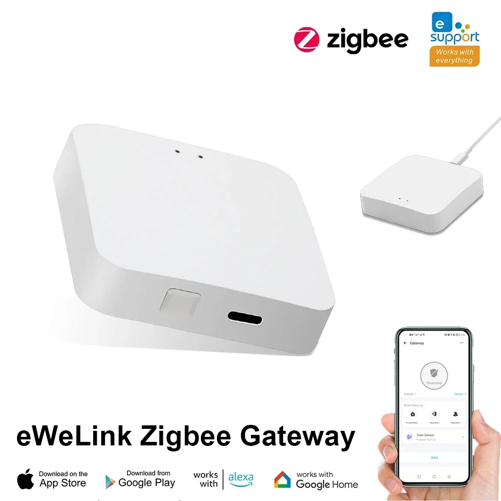 

Zigbee 3.0 Gateway Hub USB Умный дом Беспроводной мост Ewelink APP Устройство автоматизации дистанционного управления работает с Alexa Google Home