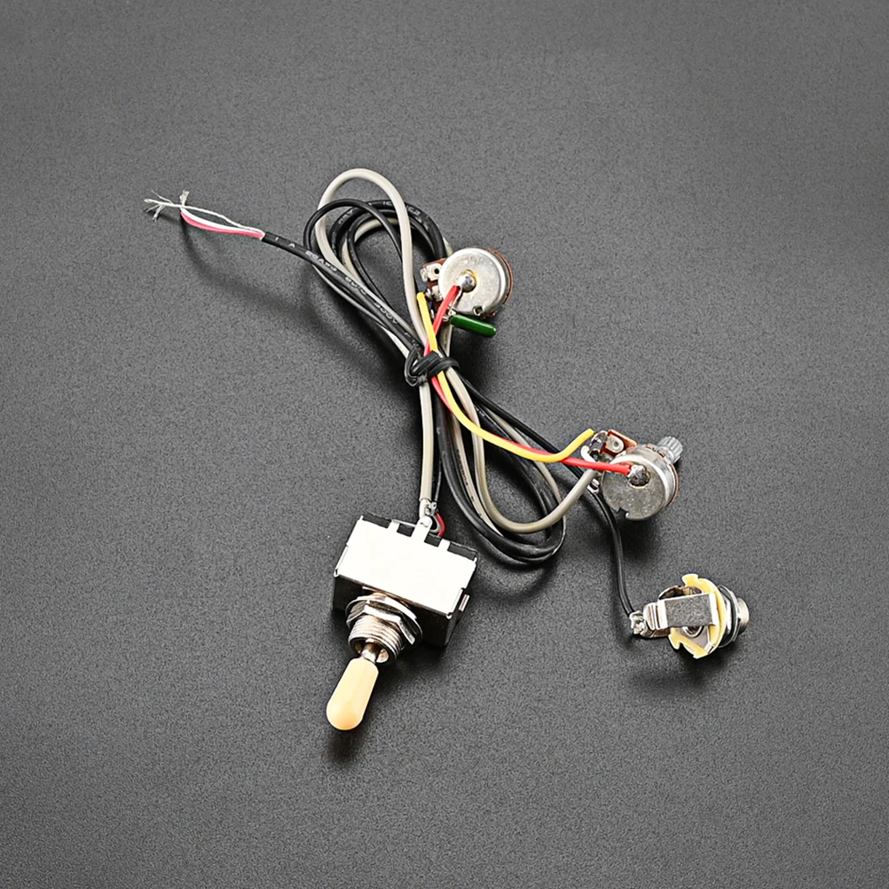 

Guitar Line Yellow Hat Jack Adjustment Accessories Electric Control Plate Panel Pre Wiring