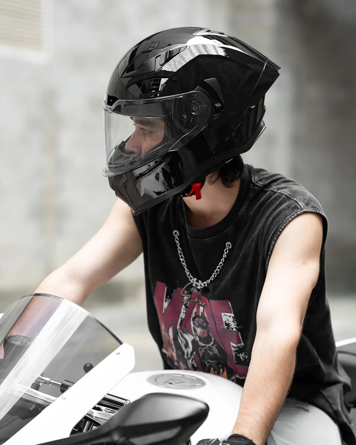 خوذة دراجة نارية كاملة الوجه للبالغين والرجال والنساء مع قناع مزدوج لسباق الدراجات في الشوارع DOT موديل MF565