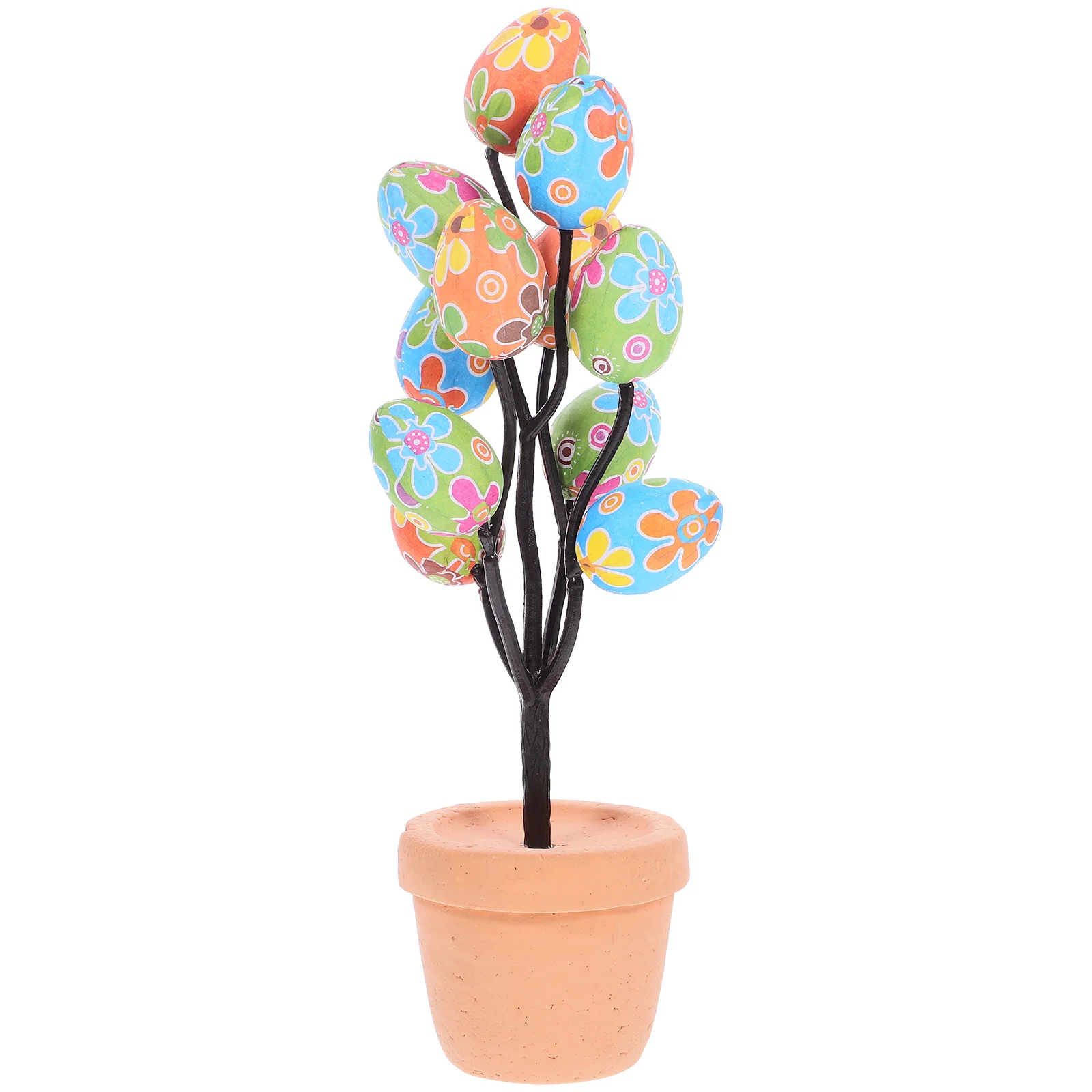

Easter Desktop Decoration 1 Piece Mini Egg Tree Centerpiece Lovely Compact Design for Table Holiday Party Easter Decoration