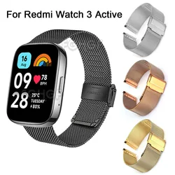 Strap For Redmi Watch 3 Active SmartWatch Band Statinless Steel Milanese Bracelet For Xiaomi Redmi Watch 3 Lite Wristband Correa