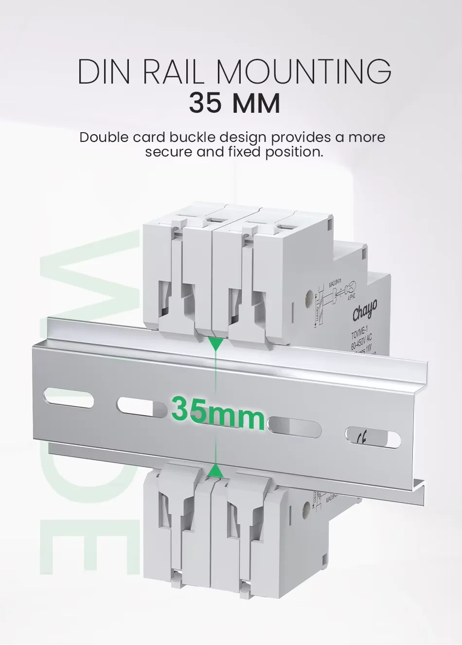 Din Rail Montaje Monofásico Medidor de Voltaje Ac 80-500V Mini Modular Indicador Voltímetro LED Detector de Pantalla Digital