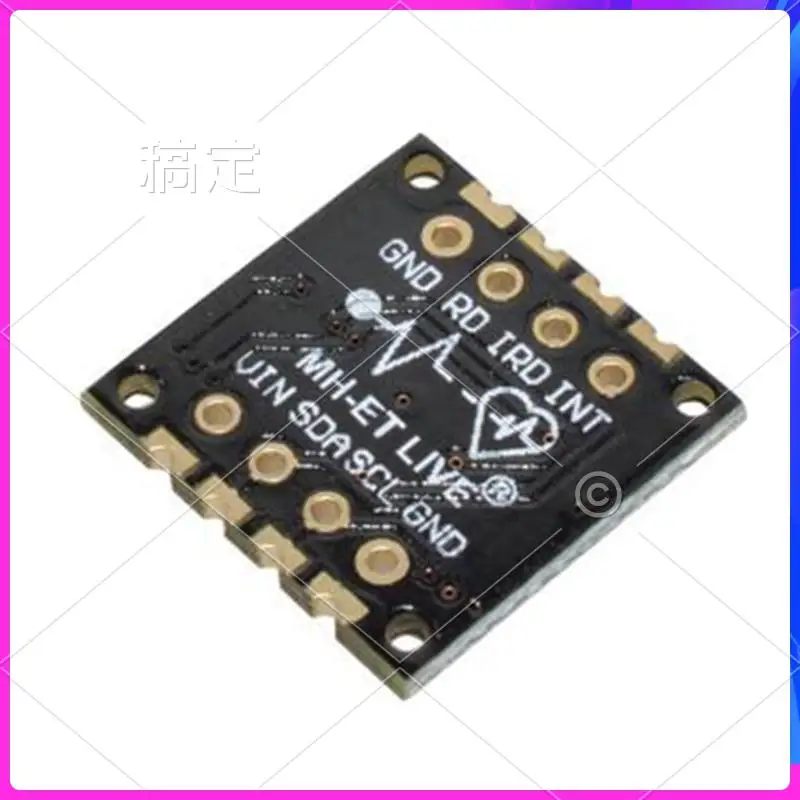 T24C 1 PCS MAX30100 Heart Rate Sensor Module Puls Detection Blood Oxygen Sensor Concentration Test Module MAX30100 PC+Metal For