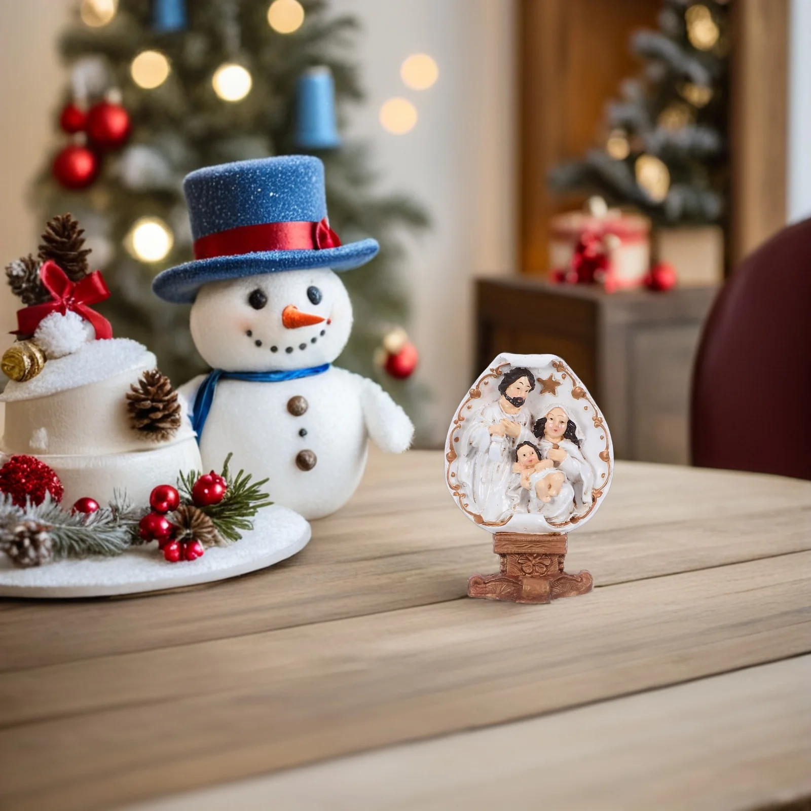 

Jesus Baptism Statue Resin Nativity Scene Christmas Religious Home Decoration Catholic Holiday Gift Display Jesus Home Decor