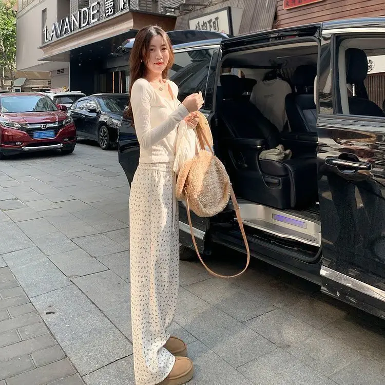 Spodnie damskie, spodnie damskie, spodnie codzienne, damskie spodnie z szerokimi nogawkami w stylu amerykańskim, z wysokim stanem, luźne, proste nogawki, spodnie luźne w stylu Y2K