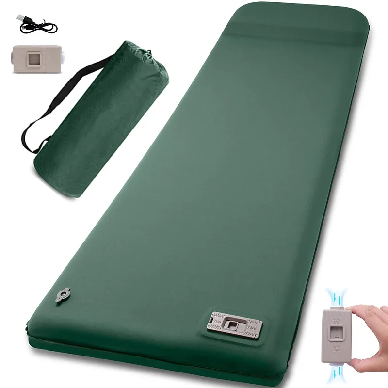 2024 New Arrival Custom Logo Custom Package outdoor portable lightweight self inflating electric camping mattress camping mat