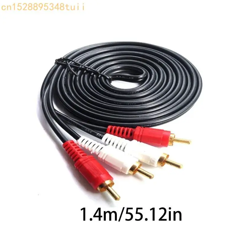 Y4QF Composite Wire Cord 2RCA Male to 2RCA Male Cable 2RCA Male Cord for TV Speaker Home Theater Amplifier