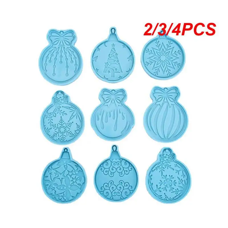 2/3/4PCS Christmas Mold Round Easy To Demold Tag Mold Handicrafts Highly Rated Crafts Silica Gel Flexible Mold Baking Utensils