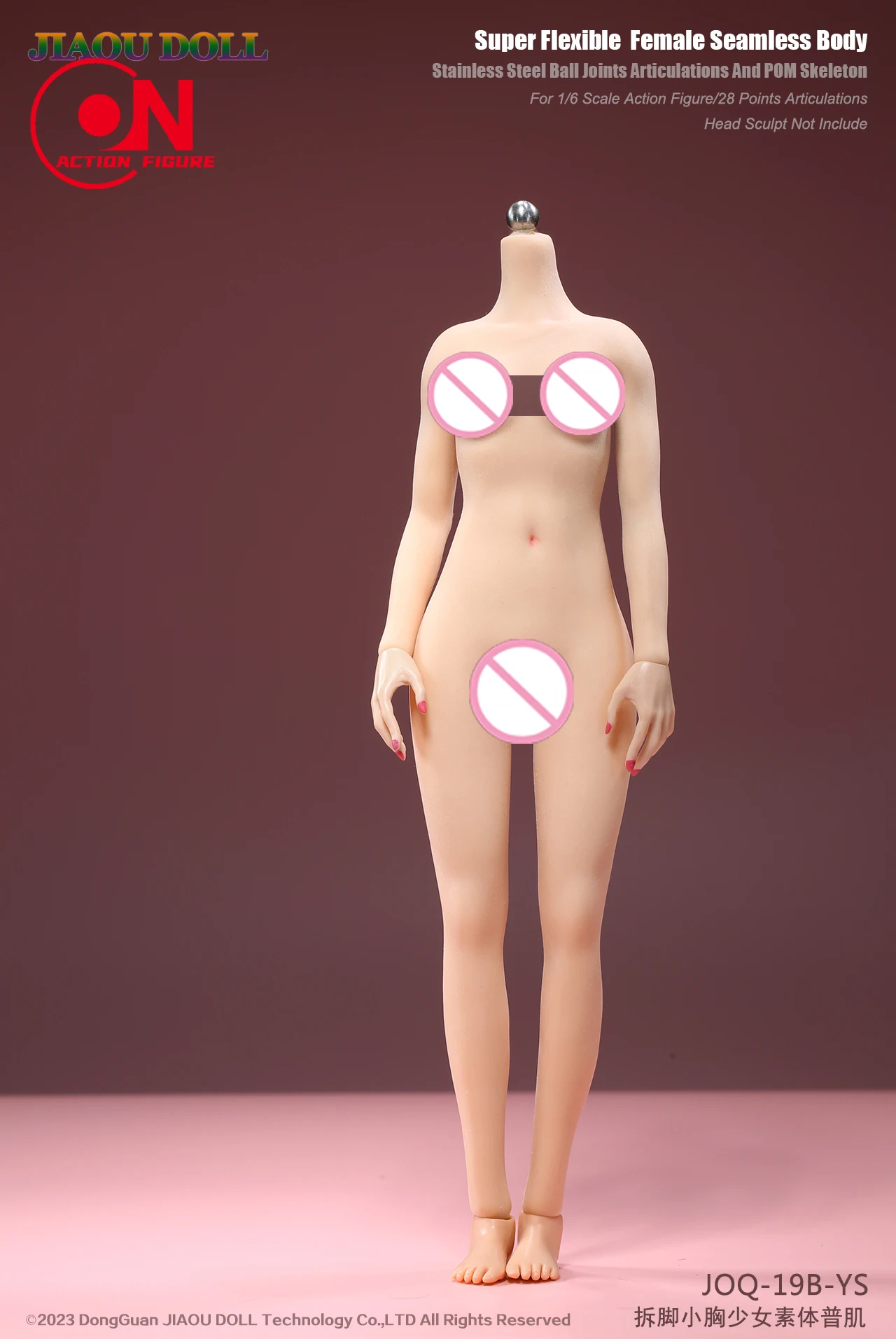 JIAOU DOLL 1/6 JOQ-19B Teenage Girl Narrow Shoulder Small Chest Seamless Body Female Soldier Detachable Feet Action Figure Doll