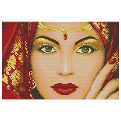 Joy Sunday Cross Stitch Kit, Oriental Beauty, Printed Cross Stitch Kits Patterns, 16CT, 14CT, 11CT, Embroidery Kit Set