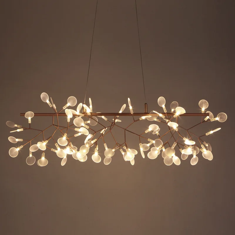 Postmodern tree branch firefly chandelier designer decoration lamps one-word restaurant Nordic chandelier