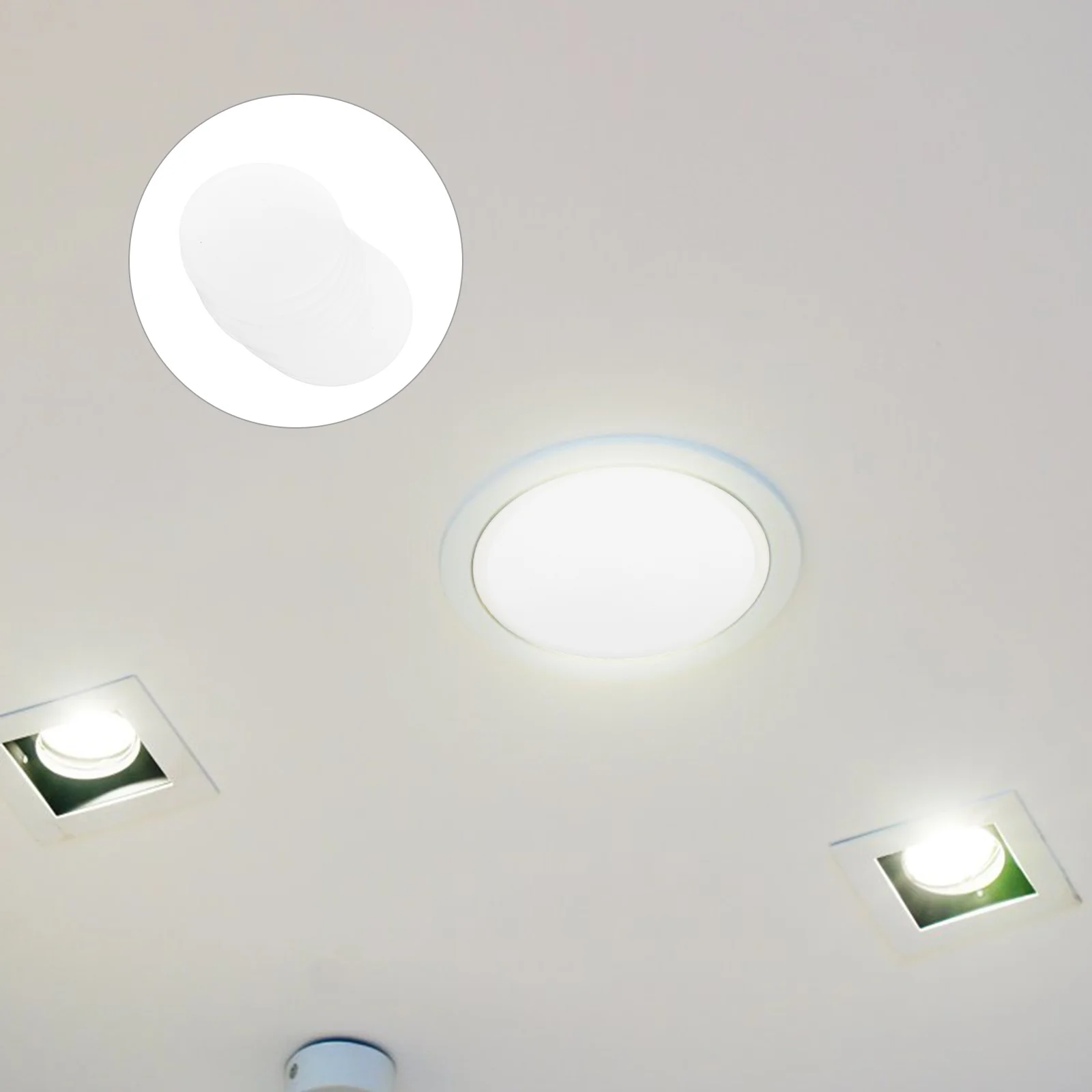 

10Pcs LED Light Diffuser Cover Pc Flat Curved for Shop Light Bulb Diffusion Panel Downlight Chandelier Shade Material Anti-Glare