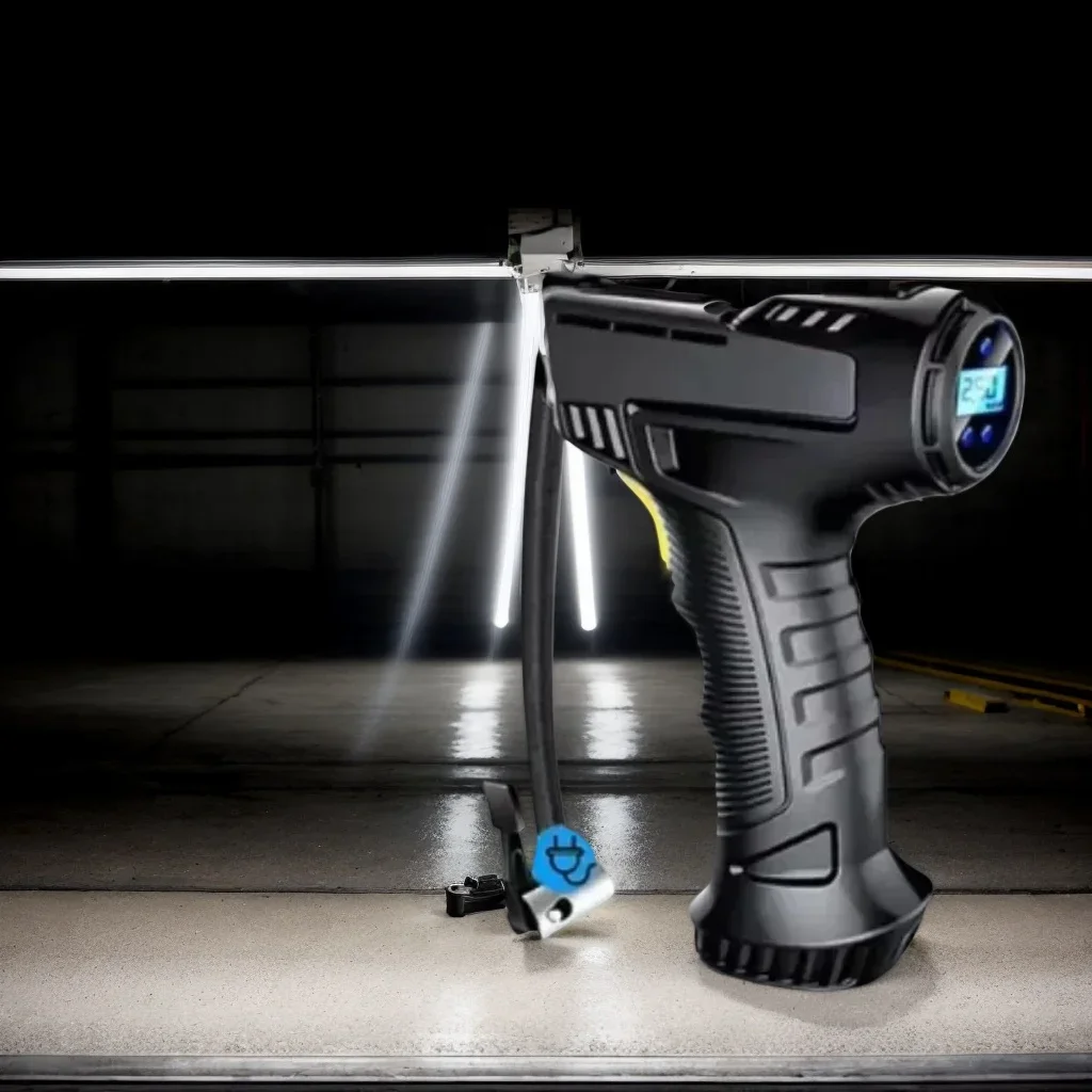 

​ ​ Перезаряжаемый цифровой шинный насос-автомобильный адаптер для шариков, воздушных шаров, электронных велосипедов, автомобильных шин, мотоциклов ​ ​