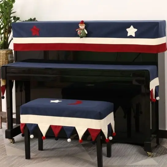 2025 Creative American Piano Dustproof Cover Full Cover Electric Piano Top Half Cover DustCover Cute Cartoon Piano Cover LH257