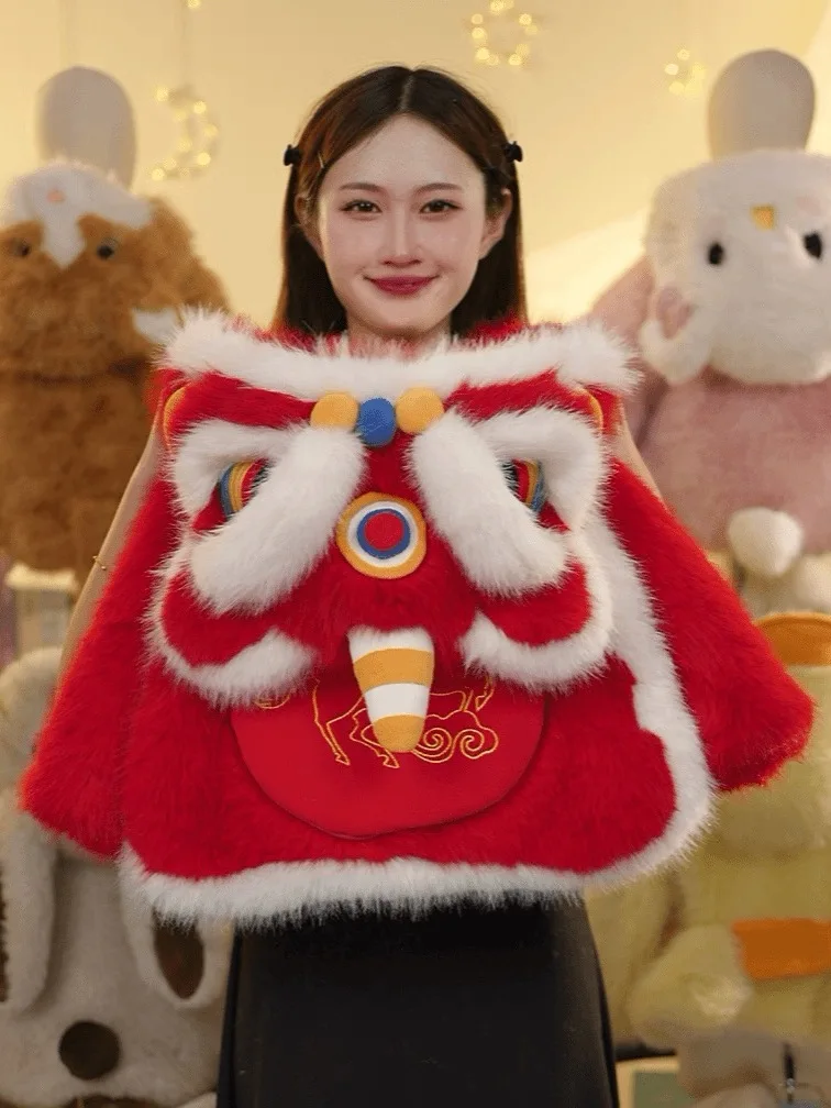 

Зимняя детская куртка Thiened Fce с отстегивающимся львом, теплая верхняя одежда, детская одежда, мягкий внутренний слой, защита от холода