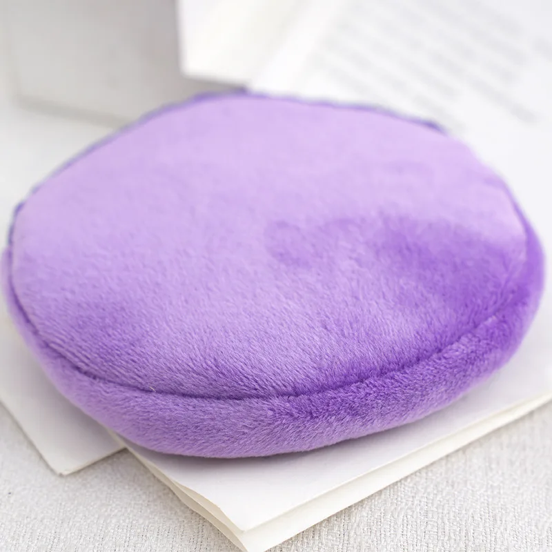 1/2/3PCS Round Plush Coin Purse Mini Wallet Coin Bag Solid Color Women Girls Key Bag Mini Headset Bag Purse Pouch Kid Gift