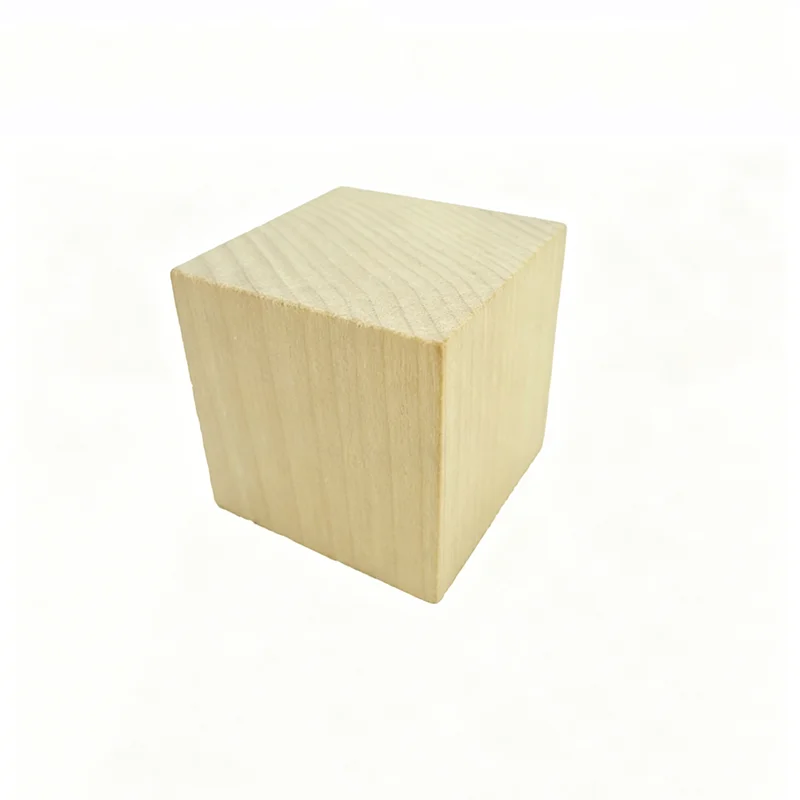 1Pc 0.8/1/1.5/2/2.5/3/3.5/4/5/6/8CM Wood Cube Blocks Square Wooden Cubes for DIY Crafts Model Building