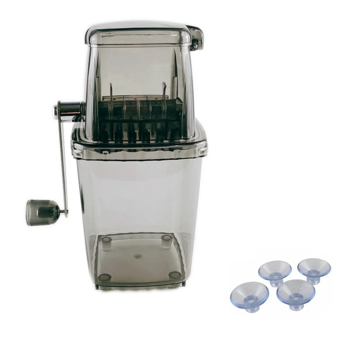 Ice Crusher Manual Rotary Ice Crusher Cocktails Slush Machine Ice-Cube Crushed Smoothies Ice Crusher Machine Home B-CKFAM