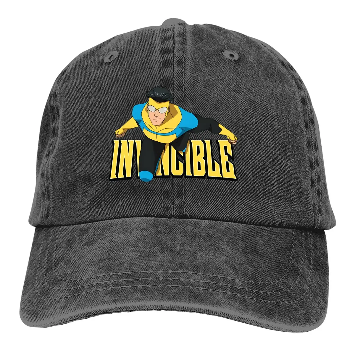 

Washed Men's Baseball Cap Animated Trucker Snapback Caps Dad Hat Invincible TV Series Golf Hats