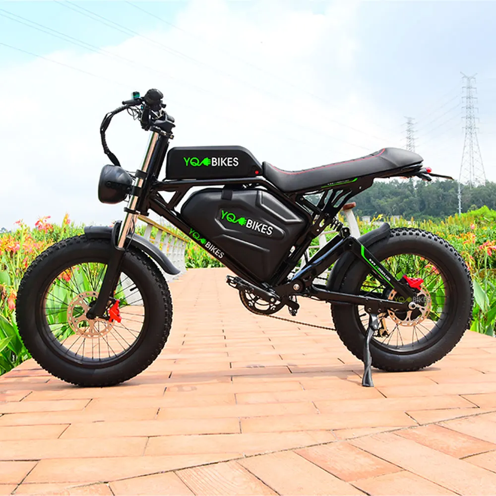 Super Cool 2000W35Ah Dual Motor 20*4.0 Fat Electric Bicycle ebike 60km/h Dual Drive Hydraulic brake Electric Motorcycles Bike