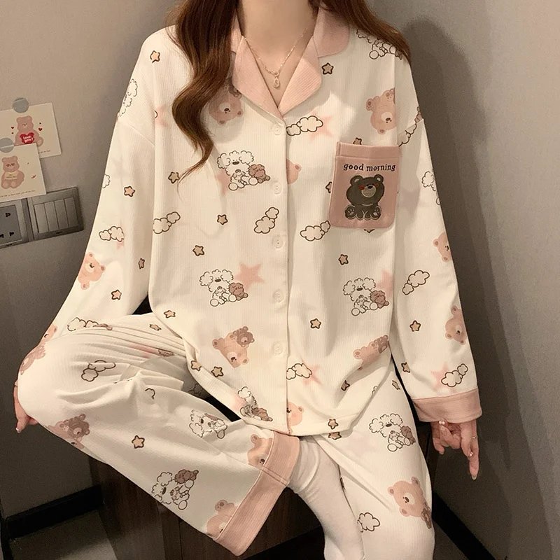 

Pajama Sets Emerald Green Women Linen Fitted Homeclothes Retro Mother Breathable Plain Three Quarter Sleeve Cropped Spring Unise